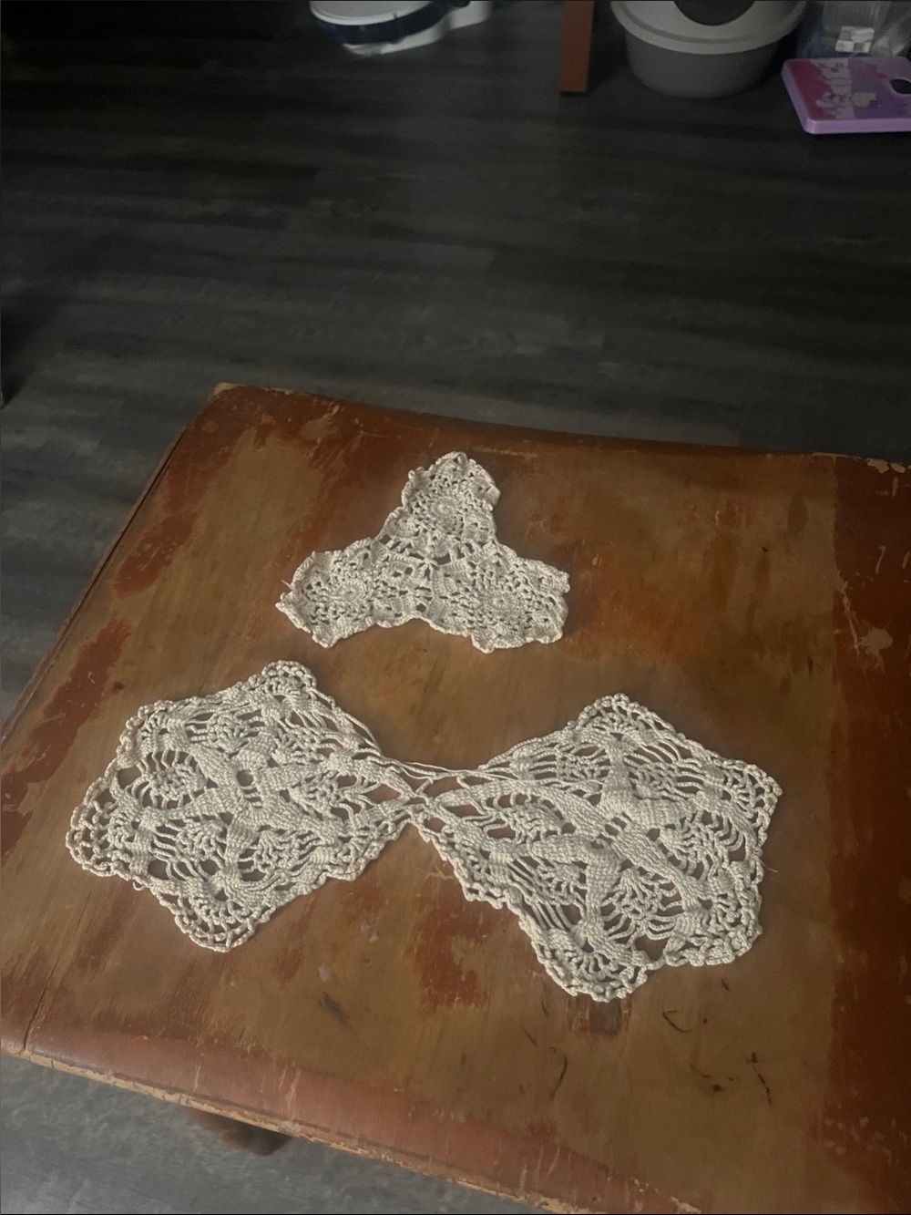 Handmade Cream Crochet Doily Set - Elegant Table Accents